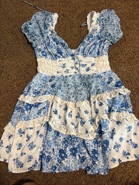 Blue Floral Dress